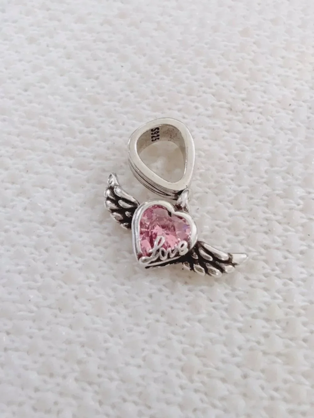 Wings Heart Love Dangle Charm Silver Charm For Pandora Bracelet Necklace